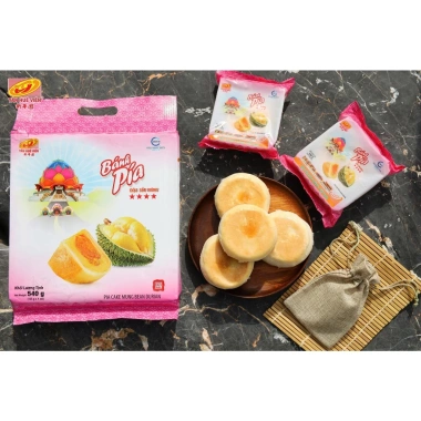 Bánh pía đậu xanh sầu riêng trứng 4 sao 540g - Tân Huê Viên, giảm còn 99.000₫