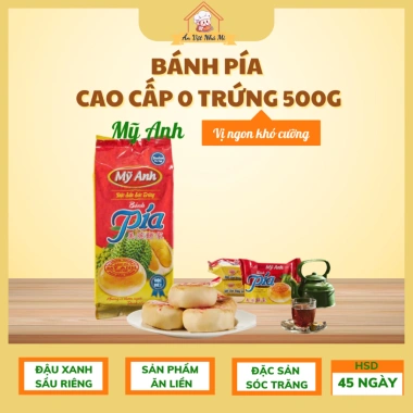 Bánh Pía Đỏ Vàng 0 Trứng 500g - Nhiều Sầu Riêng, Mới Nhất, Dùng Được Chay và Mặn