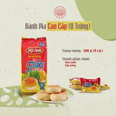 Bánh Pía Đỏ Vàng 0 Trứng 500g - Nhiều Sầu Riêng, Mới Nhất, Dùng Được Chay và Mặn