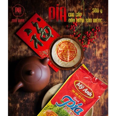 Bánh Pía Đỏ Vàng 0 Trứng 500g - Nhiều Sầu Riêng, Mới Nhất, Dùng Được Chay và Mặn