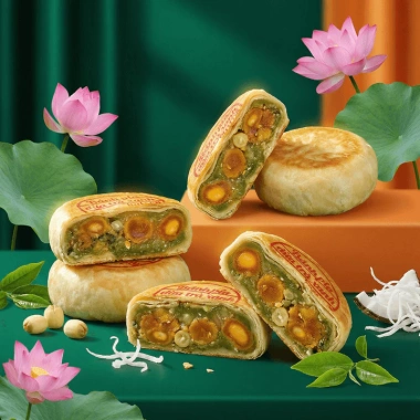 Bánh pía dừa trà xanh hạt sen tinh hoa - Truyền thống và hiện đại 600g giá 139k