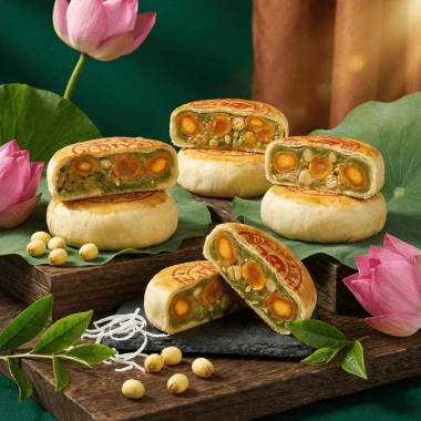 Bánh pía dừa trà xanh hạt sen tinh hoa - Truyền thống và hiện đại 600g giá 139k
