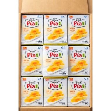 Bánh pía kim sa Tân Huê Viên 480g 12 bánh - Giá ưu đãi 135.000 VNĐ, thương hiệu uy tín