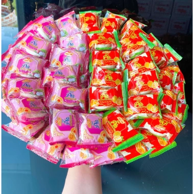 Bánh Pía Mini 4 vị PHAN TÂM 1kg (47‑52 bánh) giảm giá 70.000đ từ 84.000đ - Vị ngọt, giòn, thơm