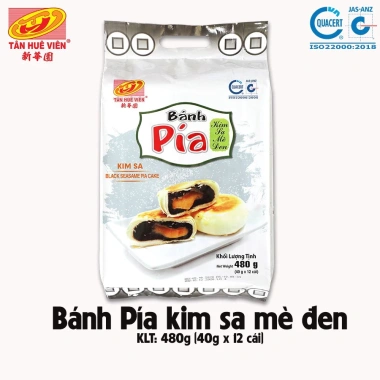 Bánh Pía Mini Kim Sa Mè Đen Tân Huê 12 bánh Hương vị truyền thống, giá ưu đãi 123k
