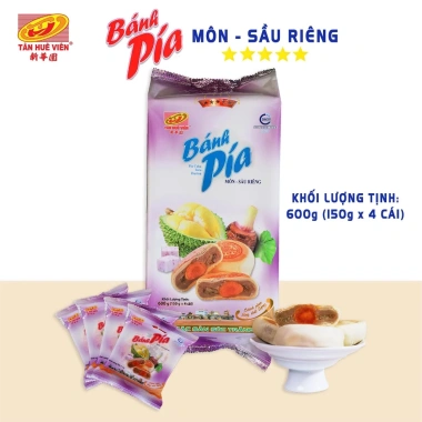 Bánh pía môn sầu riêng 5 sao Tân Huê Viên 600g - Giá 108.000 dong giảm 20%