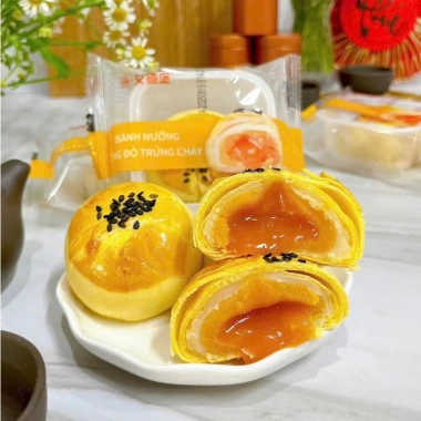 Bánh pía ngàn lớp Đài Loan nhân trứng chảy 50g - Giá 11.000₫, thơm ngon, mềm dẻo