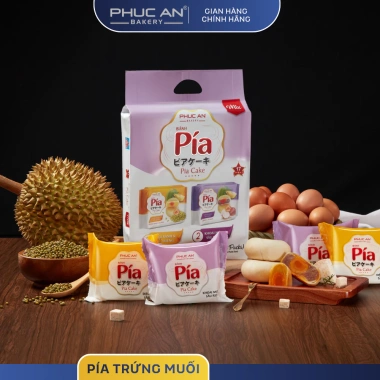 Bánh Pía Phúc An Số 17 Tách Béo Giảm Ngọt Đậu Xanh, Khoai Môn, Sầu Riêng, Trứng Muối 400g 4 Cái - Giá 84.500 VND