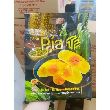 Bánh Pía Sầu Riêng Trứng Muối T2 Mỹ Ngọc Thượng Hạng 4 bánh 460g - Giá 200k (giá gốc 242k)