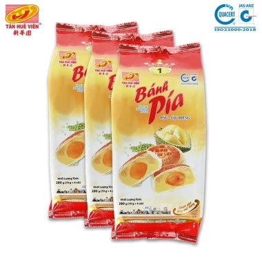 Bánh Pía Tân Huê Viên Đậu Xanh Sầu Riêng Trứng Muối 280g Giá Ưu Đãi 70.000 VND