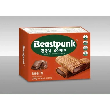 Bánh quế cuộn BeastPunk Hàn Quốc 200g 4 vị ngon: trứng muối, phô mai, sầu riêng, chocolate - Giảm còn 70.000₫