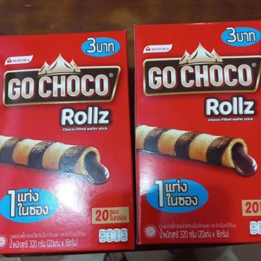 Bánh quế xốp kem socola Go Choco Rollz 250g - mềm xốp, vị socola béo, giảm còn 44.500 VND