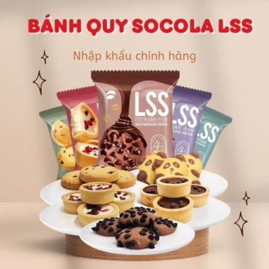 Bánh Quy 8 Vị Mix Socola LSS - Bơ phủ socola, nhập khẩu chính hãng, chỉ 89.000₫ Bánh Quy 8 Vị Mix Socola LSS - Bơ phủ socola, nhập khẩu chính hãng, chỉ 89.000₫