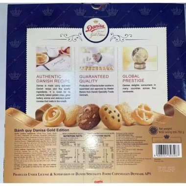 Bánh quy bơ Danisa Limited Gold Edition 6 vị 792g - Giá ưu đãi 352.271 VND
