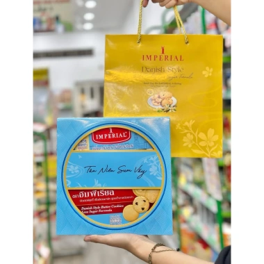 Bánh Quy Bơ Imperial Hộp Thiếc Cao Cấp - Quà Tết Sang Trọng, Giá 119.000đ, Ship 4H