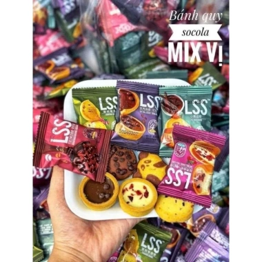 Bánh quy bơ sữa LSS Mix vị thơm ngon – Bánh quy bơ phủ socola siêu ngon, giảm giá 60.000