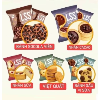 Bánh Quy Bơ Sữa Socola LSS Mix 1kg - Vị Socola Chip, Nhiều Hình, Giá Ưu Đãi 90.000₫ 2