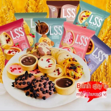 Bánh quy bơ sữa socola LSS mix 6 vị nội địa Trung 1Kg - Giá chỉ 80.000 VNĐ
