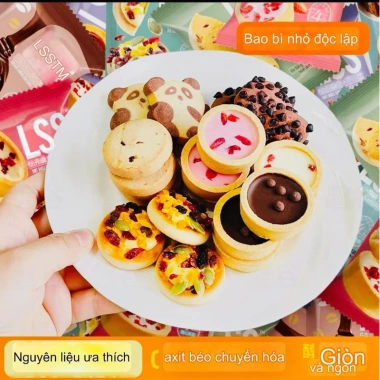 Bánh quy bơ sữa socola LSS mix 6 vị nội địa Trung 1Kg - Giá chỉ 80.000 VNĐ