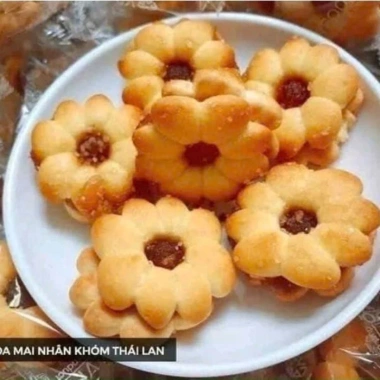 Bánh quy bông mai 1kg nhân mứt khóm, chua ngọt - Giá chỉ 56k Thế Giới Ăn Vặt