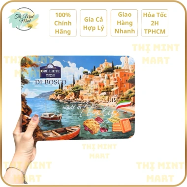 Bánh Quy DI BOSCO Tết 2.026 Phủ Hạt Đường, Nhân Mứt, Hộp Thiếc 425g và Túi Giấy - 242k