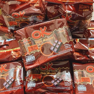 Bánh Quy Đồng Xu Ok Thái 12 Gói - Giòn Tan, Hương Thái Đậm, Giá Ưu Đãi 78.500₫ 2