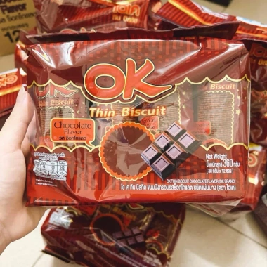Bánh Quy Đồng Xu Ok Thái 12 Gói - Giòn Tan, Hương Thái Đậm, Giá Ưu Đãi 78.500₫ 3