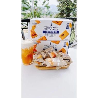 Bánh quy giòn NAGANO NUTCAKE hạt dinh dưỡng hạt điều hạnh nhân dừa sấy thơm ngon 345g chỉ 92.000