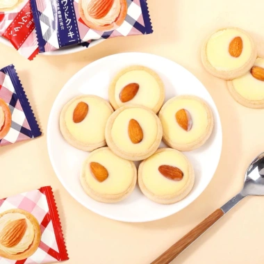 Bánh quy hạnh nhân kem sữa Nhật Bản 200g‑500g‑1kg – Giòn tan, thơm béo, giá ưu đãi 53.000₫