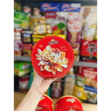 Bánh quy hộp thiếc vạt tròn đa màu sắc, quà Tết 2.026 giảm giá 21% chỉ 79.000 VND