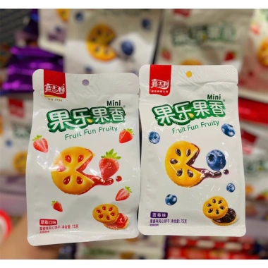 Bánh quy kẹp mứt dẻo trái cây Jinguanli – Ngon giòn, chỉ 24.900₫, ưu đãi