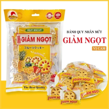Bánh Quy Kẹp Nhân Mứt Giảm Ngọt Tân Việt Food 2 Vị Cam Dứa Giòn Xốp 320g 54.000₫