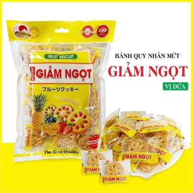 Bánh Quy Kẹp Nhân Mứt Giảm Ngọt Tân Việt Food 2 Vị Cam Dứa Giòn Xốp 320g 54.000₫