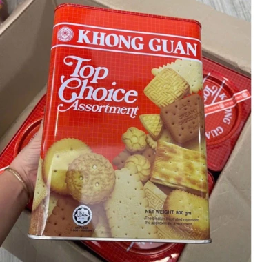Bánh Quy Khong Guan Top Choice 800g - Giòn, Thơm, Giá Gốc 226k, Giảm còn 174k