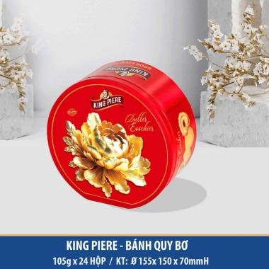 Bánh quy King Piere 105g T24Ht - HOA CÚC ĐỎ 2.026, giảm giá 13% chỉ 60.000₫