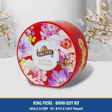 Bánh quy King Piere 105g T24Ht - HOA CÚC ĐỎ 2.026, giảm giá 13% chỉ 60.000₫