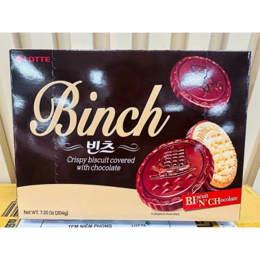 Bánh Quy Lotte Phủ Socola Binch 102g-204g - Giảm giá tới 18% chỉ 53.900₫ 9