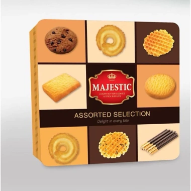Bánh Quy Majestic Mix Vị Hộp Thiếc 382g - Hàng Tết, Giá 180k, Ship Hỏa Tốc HCM