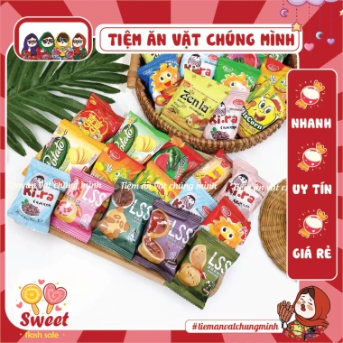 Bánh quy mix 500g – Đa dạng vị Tết, dám cười, bánh potato, song hỷ, mặt trời – Giá chỉ 43.000đ