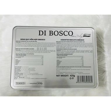 Bánh Quy Mix Vị Nhân Mứt DIBOSCO 425g Hộp Thiếc Giá 250.000 VND Italy