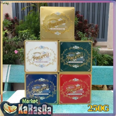 Bánh quy nhân mứt dứa Thái Lan 250g - Hộp thiếc vuông, thơm béo, giá chỉ 155k