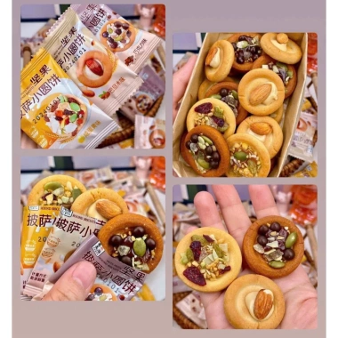 Bánh Quy Pizza Mix 500g - Hạt Dinh Dưỡng Siêu Ngon, 50 chiếc, giảm giá 99.000 VND