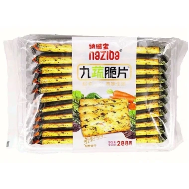 Bánh Quy Rau Củ Naziba 288g - Giảm Giá Sốc 53.000đ (Giá Gốc 66.780) - Ăn Vặt Lành Mạnh, Giòn Tan, Dinh Dưỡng
