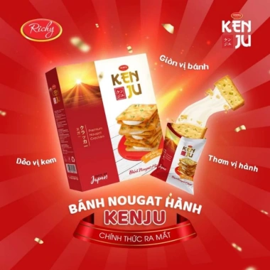 Bánh quy Richy KenJu 279g Giòn kem dẻo, vị ngọt thơm, giảm giá 45k, mua ngay 3