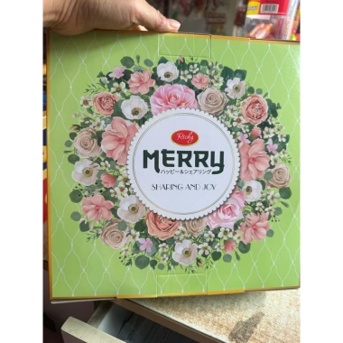 Bánh Quy Richy Merry Hộp Hoa Xanh Dịu Dàng - Quà Tặng Ý Nghĩa Giá ưu đãi 135.200 VND 2