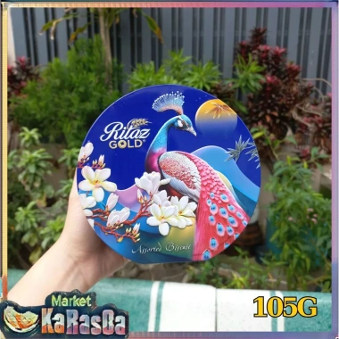 Bánh quy Ritaz Gold 105g Hộp thiếc Tròn vạt đáy - Giá chỉ 67.000₫, giòn thơm 7 Bánh quy Ritaz Gold 105g Hộp thiếc Tròn vạt đáy - Giá chỉ 67.000₫, giòn thơm 7