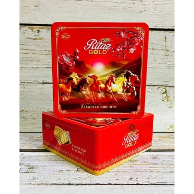 Bánh Quy Ritaz Gold Thập Cẩm Hình 8 Con Ngựa - Hộp Thiếc 180g Giá Ưu Đãi 76.720₫ 5