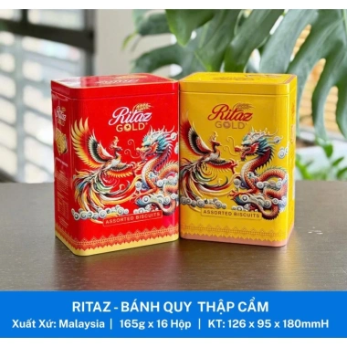 Bánh quy Ritz Gold hộp thiếc 156g Phường Hoàng Rộng - Vương, giảm giá 105k 1 Bánh quy Ritz Gold hộp thiếc 156g Phường Hoàng Rộng - Vương, giảm giá 105k 1