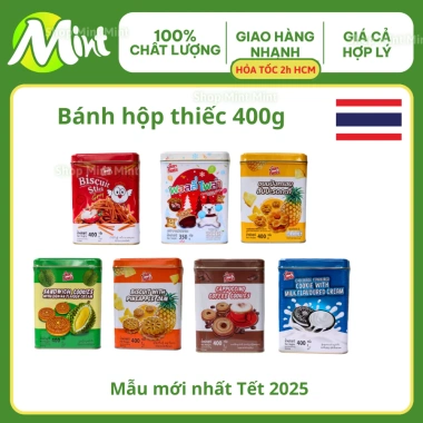 Bánh Quy Siam Food Thái Lan Hộp Thiếc 350g Giảm tới 75.000đ, Vị Bánh Tết Ăn Vặt