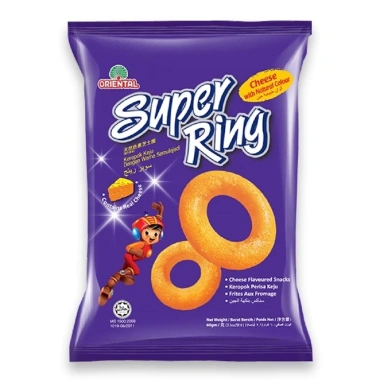 Bánh quy snack phô mai Super Ring 60g vỏ giòn, ăn vặt bổ sung dinh dưỡng cho bé - Nhập khẩu Malaysia 9
